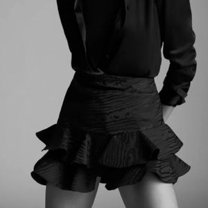 Zara Asymmetrical Black Ruffle Skirt *Never Worn with Tags* | 8541 / 560 / 800